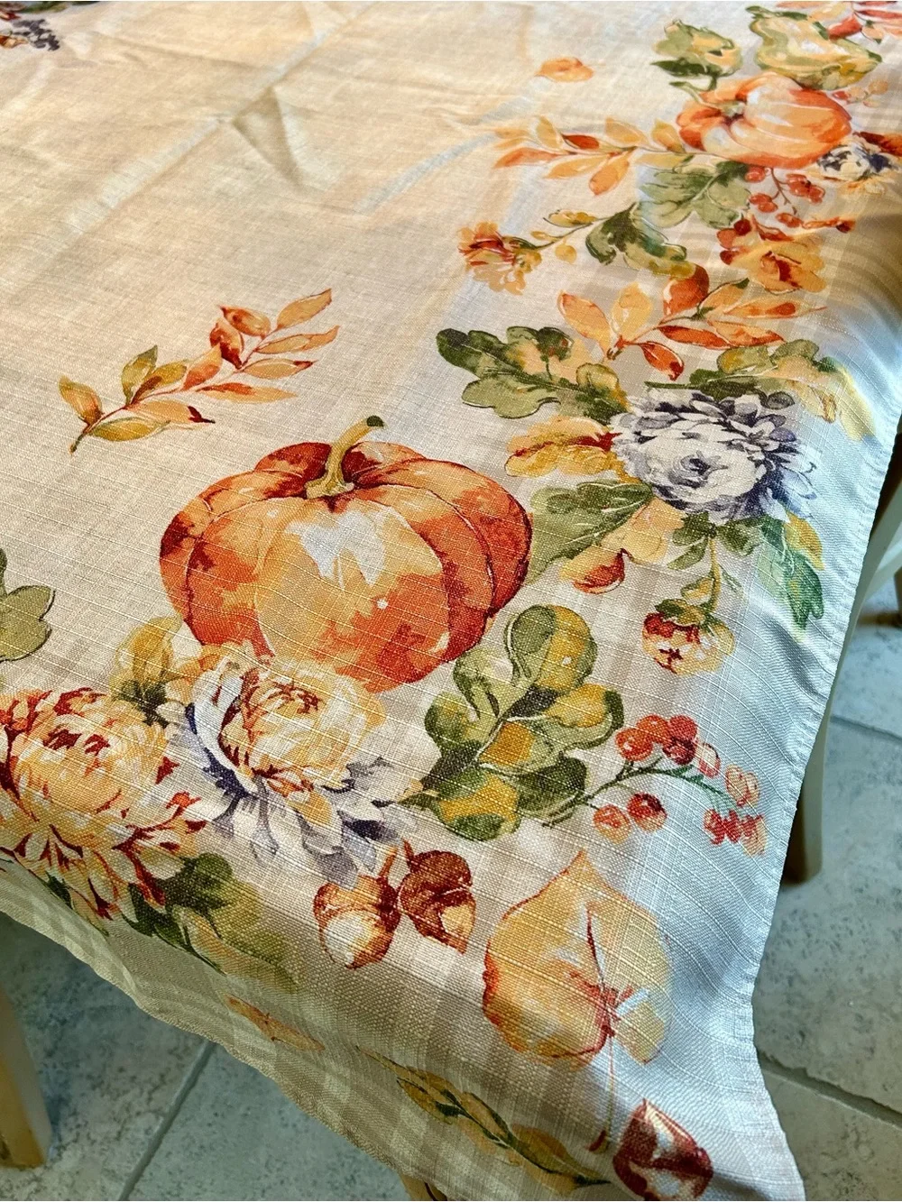 Lenox Pumpkin Meadow Fall Table Cloth 60”x 80” Standard 6 Person Table